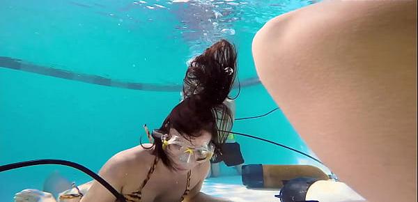  Eva Sasalka and Jason being watched underwater while fucking